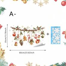 1/3件組可愛聖誕吊飾貼紙，聖誕老人、雪人、森林動物窗貼，雙面可見PVC靜電吸附玻璃貼紙，適用於商店櫥窗、居家聖誕派對裝飾 - 彩色 - 查看 12