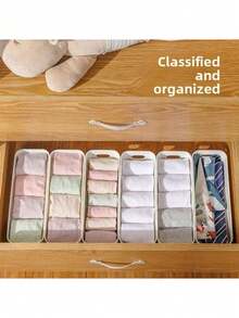 5/10pcs White Plastic Storage Box Set, Stackable Modular Organizer Boxes, Transparent Visible Ventilated Design, Space-Saving Closet Underbed Storage, Suitable For Dorm Office School Craft Bathroom Garage, Autumn Back To School Organizing - A - View 10