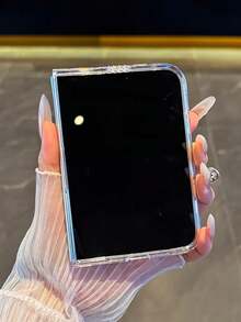 بطانية هاتف جديد لهاتف IPhoneDuo القابل للطي، تصميم شاشة عريضة، رقيق وشفاف، حماية فتحة الكاميرا الكبيرة، مضاد للسقوط من الزوايا الأربع، تبديد حراري جيد، شفاف كريستالي، للجنسين، يوفر حماية كاملة - شفاف - مشاهدة 7
