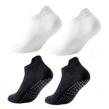 4 Pairs Multi-Color Non-Slip Yoga Socks, Suitable For Pilates, Ballet, Dance, Barefoot Workout, Toe-Less Non-Slip Socks, Elastic Sports Socks, Pilates Socks - Multicolor - View 7