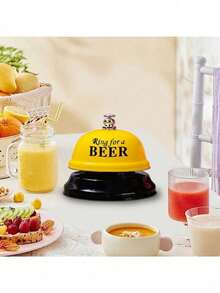 1/3pcs Random Color Cartoon Metal Handheld Service Bell In Yellow/Pink/Coffee Color For Restaurant, Reception, Pet Training, Game, Teacher, Lunch, Bar Or Hotel Best Gifts Birthday Graduation - Multi-color - View 4