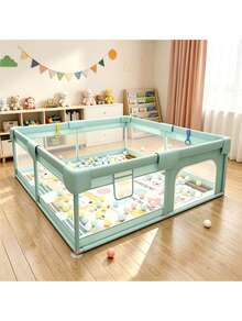 Corralito De Juegos Portátil Para Bebé, Corralito Plegable Para Niños, Varios Colores Disponibles - Verde - Ver 1