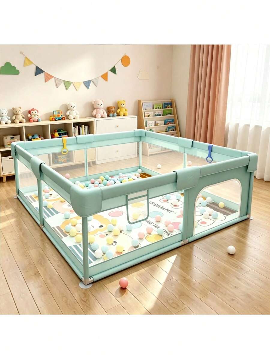 Corralito De Juegos Portátil Para Bebé, Corralito Plegable Para Niños, Varios Colores Disponibles - Verde - Ver 1