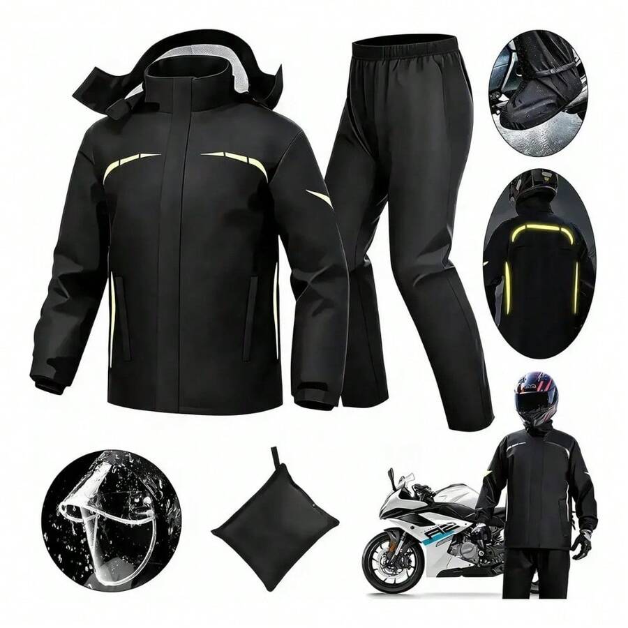 Motorcycle Rainwear - Yellow - View 1