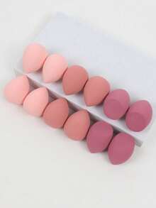 12pcs Latex-Free High Absorbency Polyurethane Makeup Sponges, Suitable For Liquid, Cream And Foundation, Multiple Colors Available - Multicolor - View 5