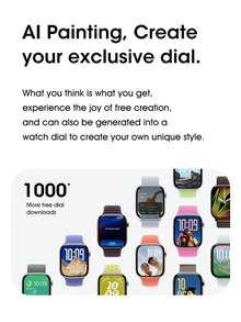 Microwear Smartwatch untuk Wanita dan Pria, Smartwatch Layar Sentuh HD 2,08 inci dengan Pelacak Kebugaran, Monitor Detak Jantung/Tidur, Tampilan Jam yang Dapat Disesuaikan, Mode Multi-Olahraga, Kompatibel dengan iPhone/Samsung/Android - hitam 1 - View 12