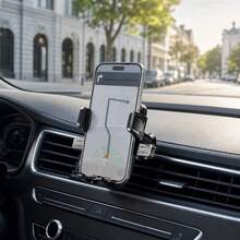 BISI 1pc Car Air Vent Phone Holder, Auto-Locking 360° Rotating Phone Mount, Universal Stable Navigation Bracket For 4.7-6.8 Inch Smartphones - QX-s306 - View 3