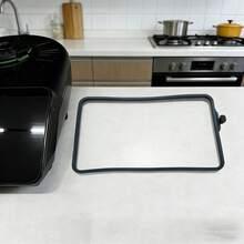1pc Screen Protector Silicone Frame Compatible With Thermomix TM7, Reinforced Screen Border Guard, Easy Install Silicone Bumper, Precise Fit Prevents Scratches And Bumps Kitchen Accessories - Black - View 5