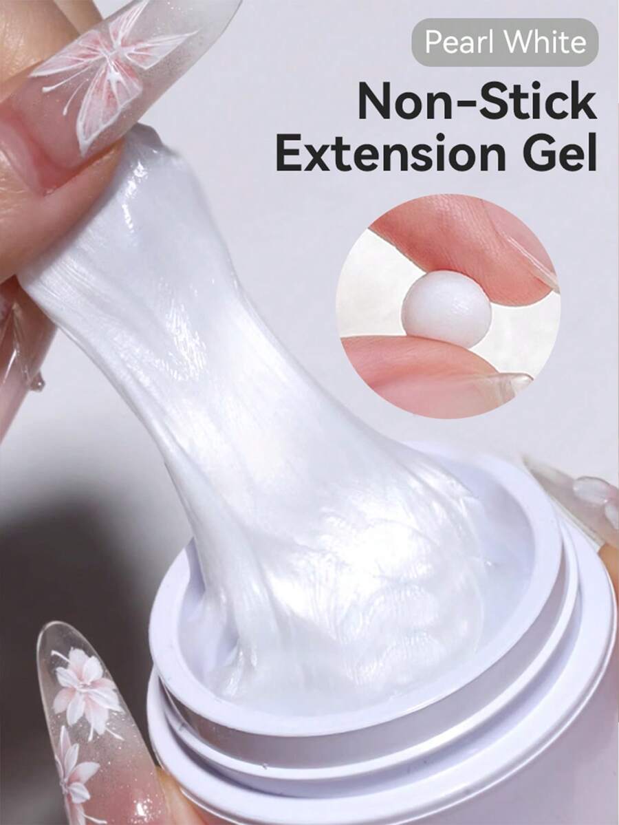 LILY'CUTE 1/3件組 8ml 珍珠白 5D 雕塑雕刻造型凝膠，不黏手延伸建構美甲凝膠，可浸泡卸除式 3D DIY 與沙龍美甲指甲油