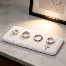 12pcs Fashion Street Stainless Steel Ear Clips, Available In Multiple Colors, Suitable For Daily Wear Or Party Occasions, Also Can Be Given As Gifts To Family And Friends - 12-piece Clip-on Earring Set - View 3