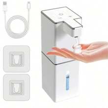 Dispenser Sabun Cair Otomatis Sensor Baru, Sabun Tangan Lintas Batas, Dispenser Sabun Busa Elektrik yang Dipasang di Dinding, Seri P11, Desain Botol Gelombang Elegan, Dapat Diatur - View 17