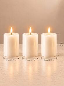 Set Lilin Pilar Putih Gading, Berbagai Ukuran, Set Kombinasi, Lilin Silinder Diameter 5cm, Lilin Tanpa Aroma, Tanpa Asap Hitam, Dekorasi Pernikahan, Dekorasi Meja Rumah - Lilin dekoratif kolom - View 19