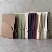 10pcs Pocket Wedding Invitation Envelopes, Minimalist Invitation Envelopes, Suitable For Engagement And Other Occasions, 5*7 Inch Invitation, DIY Invitation, Invitation Card, Customized Pocket - Multicolor - View 2