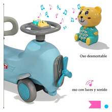 THE BABY SHOP Correpasillos 3 en 1 Mecedora Carrito Paseo Luces Sonido Cinturón  Niños 3-6 Años - Azul - Ver 8