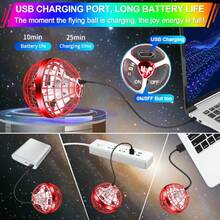 RGB Magic Flying Ball With Boomerang Effect, Mini Drone For Kids, Magic Ball With Built-In Lights And 360° Rotation, Flying Ball Hoverball Spinner Toy - Red - View 1