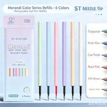 1/3/6/24pcs Morandi Colorful Retractable Gel Pen Set, Beautiful Appearance And Rich Colors, Perfect For Students To Use, Suitable For Bullet Journaling And Note-Taking. Back To School Essential! Random Style. - Multicolor - View 5