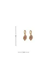 1 Pair Of Fashionable Personalities Exquisite And Elegant Maple Leaf Earrings Suitable For Wedding Parties And Gift Giving ﻿ - Champagne - View 5