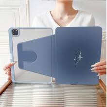 1件粉色條紋海星印花360°可旋轉平板保護殼，相容iPad 11/A16/10th/Air4/5/6/Pro 12.9/2024/2025/2020/2021/2022/2023/10.2/10.9，相容Galaxy Tab A8/A9 Plus/S6 Lite/S7/S9FE PLUS，相容小米，適用於辦公、旅行與居家使用，相容Oppo Pad、MatePad、Pad、Honor Pad、Xiaoxin Pad - 彩色 - 查看 11