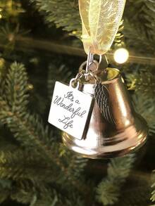 1pc Angel Wing Wind Chime - Perfect For Christmas Tree Decoration And Outdoor Hanging - A - View 3