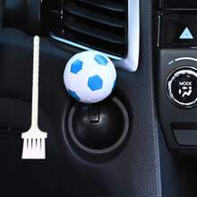 1pc Football Shaped Car One-Touch Start Decoration, Football Joystick Ignition Switch Button Cover, Creative Football 3 Styles Available, Experience Joystick Car Start, Comes With Car Interior Gap Cleaning Brush - Multicolor - View 14