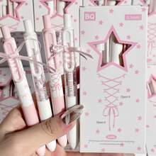 4pcs Mint Ballet Pudding Series Retractable Gel Pen, Ins Aesthetic Quick Dry 0.5mm Black Ink Pen, Smooth Writing Student Exam Stationery - Multi Colors - View 13