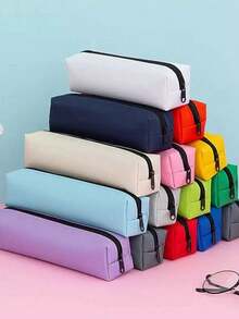 1pc Large Capacity Oxford Pencil Case & Marker Bag, Cosmetic Storage Pouch, Multi-Color Functional Zipper Bag, Suitable For Storing Student Stationery, Cosmetics, Travel Supplies And Small Items, Back To School Essential, Learning Supplies Organizer, Pencil Box, Backpack - Multi-color - View 1