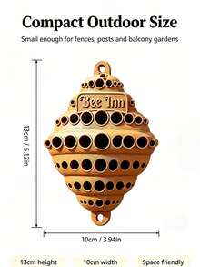 1PC 3D Printed Bee House Wall-Mounted Outdoor Suitable For Bees & Butterflies - Plastic Honeycomb Insect Habitat With Multi-Chamber Nest Box & Insect Tubes, Compact Suitable For Gardens, Balconies, Rooftops, Small Space Pollinator Shelter - Multicolor - View 5
