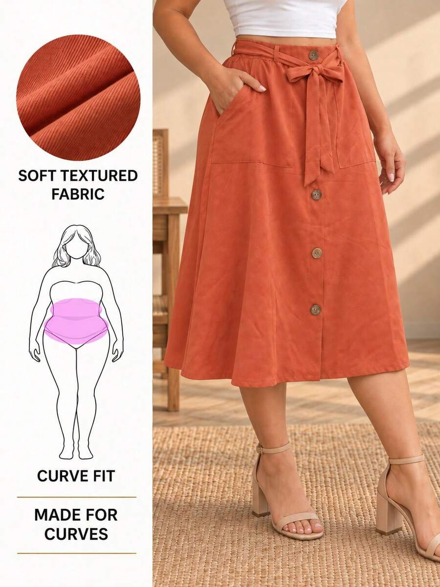 Plus Size Skirts - Shedron - View 1