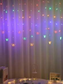 1pc Butterfly Curtain Lights, 3.5m 96 LEDs, 8-Mode Multicolor Flashing Curtain Lights, RGB Suitable For Christmas, Valentine's Day, Wedding, Party, Bedroom, Garden - Controllable Romantic Window Decor Lights USB Curtain Fairy Lights, Christmas Bedroom Bay Window Holiday Atmosphere Lights, Wedding Party Homestay Christmas Tree Decoration Lights, Multicolor Butterfly LED Icicle Curtain Lights, Dreamy Realistic Butterfly Pendant Colorful Lights - M18-butterfly Curtain Lights - View 7