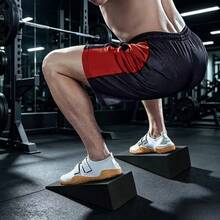 2 buah Yoga Bricks Squat Wedge Blocks Fitness Weightlifting Training Ramp EVA Calf Elevation Stretching Heel Lift Inclined Board - MultiWarna - View 5