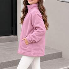 Sudadera Tipo Polar con Cierre | Niña | Suavidad y Calidez Todo el Día - Rosa - Ver 3