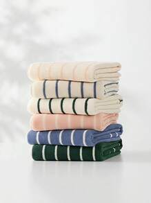 Veyra Day 1pc Cotton Striped Hand Towel - Soft Highly Absorbent Face Towels For Bathroom, Gym, Spa & Hotel, Quick Dry Decorative Hand Towels For Daily Use - Multicolor - View 7