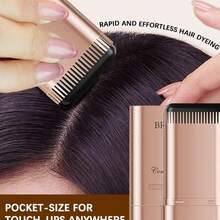 OBOVAY 1 buah Sisir Pewarna Rambut 3-in-1, Tahan Air & Keringat, Pewarnaan Sementara, Menutupi Uban dengan Cepat, Desain Dapat Diputar, Mudah Dibersihkan, Formula Berbasis Tanaman dengan Squalane, Hadiah untuk Dewasa Unisex, Sikat Pewarna Rambut Portabel Cocok untuk Semua Acara - MultiWarna - View 3
