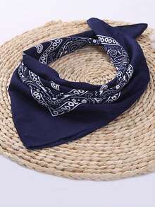 3PCS Mixed Color Paisley Pattern Scarves, Neutral Soft Lightweight Multi-Functional Face Mask Headband Tie Handbag Accessory - Multicolor - View 6
