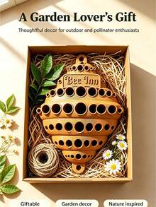 1PC 3D Printed Bee House Wall-Mounted Outdoor Suitable For Bees & Butterflies - Plastic Honeycomb Insect Habitat With Multi-Chamber Nest Box & Insect Tubes, Compact Suitable For Gardens, Balconies, Rooftops, Small Space Pollinator Shelter - Multicolor - View 6