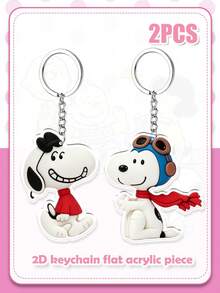 MASSDI Retro Cartoon Key Chain Set, HD Crisp Printed Pattern With Bright Color Details, Reinforced Metal Link Chain, Lightweight Slim Profile, Ideal For Backpack Ornament, Key Organizer And Thoughtful Gift Selection - Multicolor - View 8