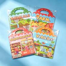 1/2/4/6 cuốn sách dán sticker DIY tái sử dụng cho trẻ em, sticker bong bóng nhiều cảnh và nhiều chủ đề, sticker thạch sáng tạo, sách dán sticker yên tĩnh di động, đồ chơi quà tặng sticker cho bé - Nhiều màu - Xem 21