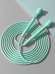 Powcan Adjustable Jump Rope, Unisex, Suitable For Aerobic Fitness, Gym Workout, Made Of PVC With Plastic Handles, Lightweight & Fast For Outdoor Fitness, Sports Training And Competition - Green - View 2