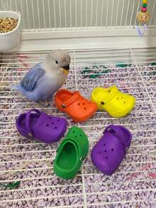 5pcs/1PC Mini Sandals 3 Inch Soft Bird Foot Toys Chew Toys | Soft Colorful Foot Toys With 5 Connection Holes For DIY Bird Toy Customization And Enriching Bird Life - View 1