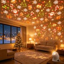 LED Dynamic Rotating Christmas Projector, Christmas Night Light Projector - Santa Claus, Reindeer, Bell, Christmas Tree, USB Powered Projector Cabinet Light, Holiday Decoration, Suitable For Bedroom, Living Room, Yard, Garden Christmas Lighting Decoration - Christmas Projector Light - View 1