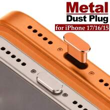 Metal Type C Dust Plugs, Dark Cherry Charger Port Anti-Dust Cover, USB C Charging Port Protective Cap Compatible With Iphone 18 Pro Max 18PM 17 ProMax 16 15Plus - Multicolor - View 1