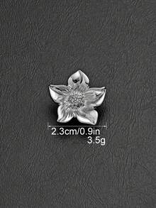 7PCS Flower Shape Metal Buttons 5-Petal Lily Embossed Buttons For Coat Suit Blazer - Multicolor - View 11