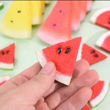 6pcs Artificial Watermelon Slices, Faux Fruit, Realistic Party Home Kitchen Decor, Holiday Wedding Photography Prop Model, Gift For Birthday Graduation - Watermelon Slices - View 7
