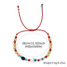1PC Fashion Casual Evil Eye Bracelet, Adjustable Red String Lucky Protection Bracelet, Lucky Bracelet, Daily Wear - Multicolor - View 5