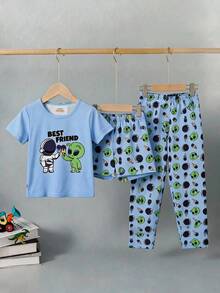 Young Boys Pajamas - Multicolor - View 5