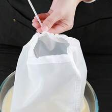 1/3pcs Reusable Filter Bags, Ultra Fine Mesh, Used For Filtering, Cooking, Baking, Yogurt, Juice, Wine Filtration And Cheese Making, Fabric Filter Bag With Drawstring Closure, Other Picnic And Camping Kitchen Utensils - Multicolor - View 4