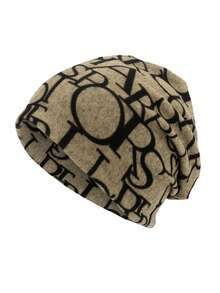 1pc Four Seasons Solid Color Letter Jacquard Knit Hat Unisex Multi-Functional Scarf Beanie Slouchy Cap Suitable For Daily Outdoor Wear - Multicolor - View 13