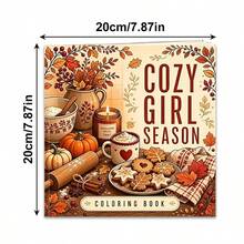 1pc, Autumn Theme Adult Coloring Book, 2026 Autumn Latest Style, Suitable For Adults To Relieve Stress, Pens Not Included - Single Piece - View 7