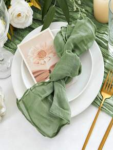 6/12pcs Minimalist Fresh Linen Napkins, Skin-Friendly And Absorbent, Suitable For Parties, Weddings, Restaurants, Table Decor, Breathable And Lightweight - Multicolor - View 20