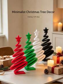 Ornamen Pohon Natal Meja Minimalis Multiwarna, Dekorasi Pohon Natal Kecil Elegan Modern, Dekorasi Rumah Hari Raya, Cocok untuk Ruang Tamu, Meja Makan, Pintu Masuk, Kabinet, Dekorasi Festival - Beraneka warna - View 11